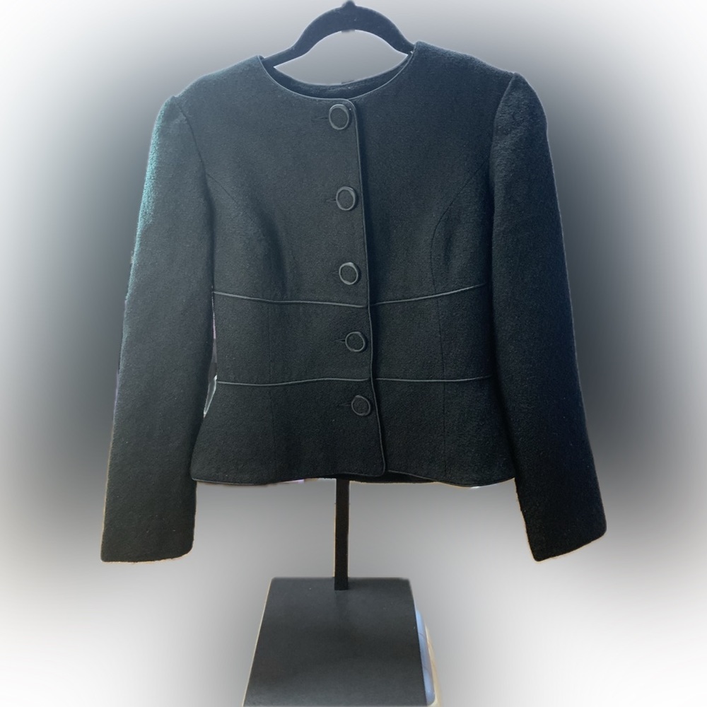 Vintage 5 Button Blazer Black Business Casual